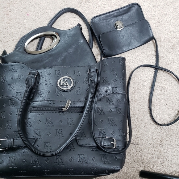 Kamel reina Handbags - Black Purse and Wallet set for Women